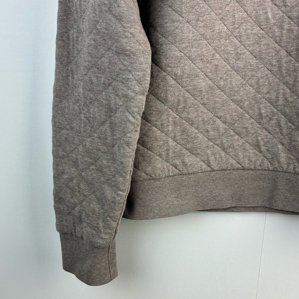Patagonia light brown Women's Organic Cotton Quilt Crewneck sweatshirt size Med - Picture 4 of 9